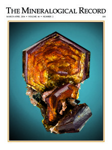 A cover from the Mineralogical Record - Shigaite from Africa. Learn about fine minerals at the Dallas Mineral Collecting Symposium.