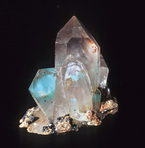 Dr. Bruce Cairncross Specimen and Photo, quartz with inclusions from the Messina Mine, South Africa